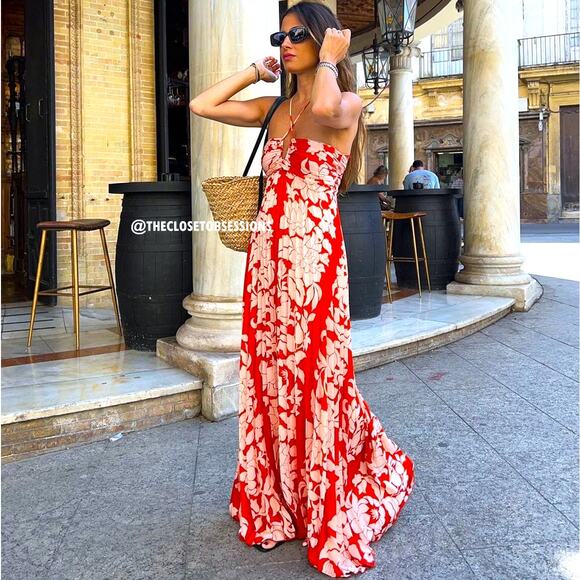 RARE!!! MANGO BLOGGER FAVE!!! Floral Maxi Dress NWT - Picture 6 of 16